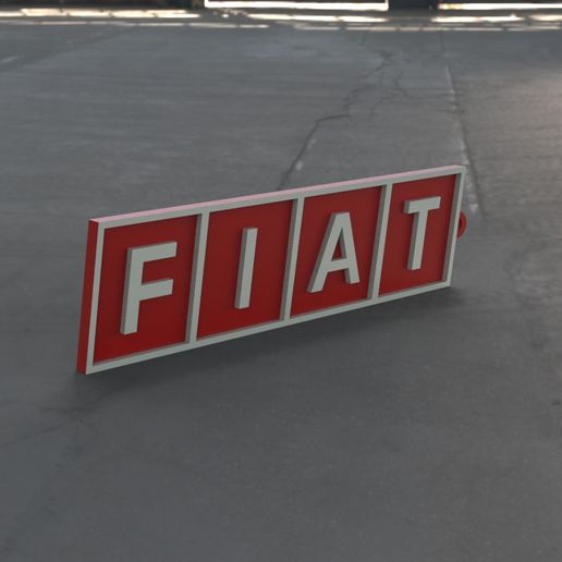 Fiat keychain - 3D model önizlemesi