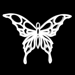 1.png Archivo STL gratis Colgante Mariposa・Modelo imprimible en 3D para descargar