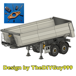 Title.png 3D Printable European Style Two Axle Dump Trailer in 1:14 Scale