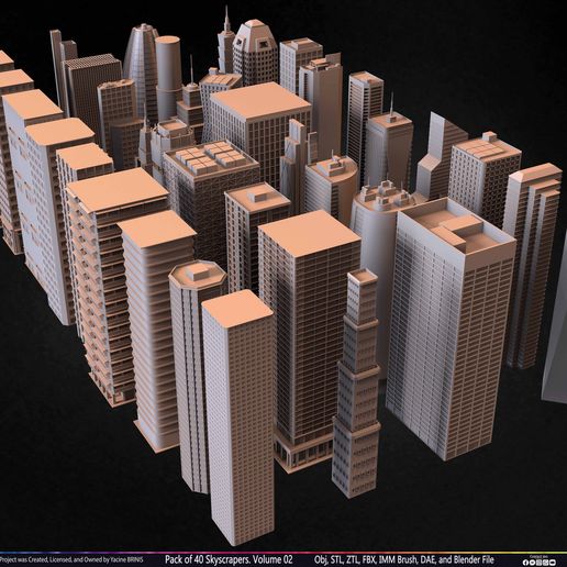 Pack-of-40-Skyscrapers-Volume-02-Sculpted-by-Yacine-BRINIS-Set-042.jpg Pack Of 40 Skyscrapers Volume 02