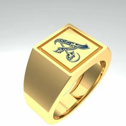 STL file Round Louis Vuitton logo replica signet ring 3D print model・3D  printing idea to download・Cults
