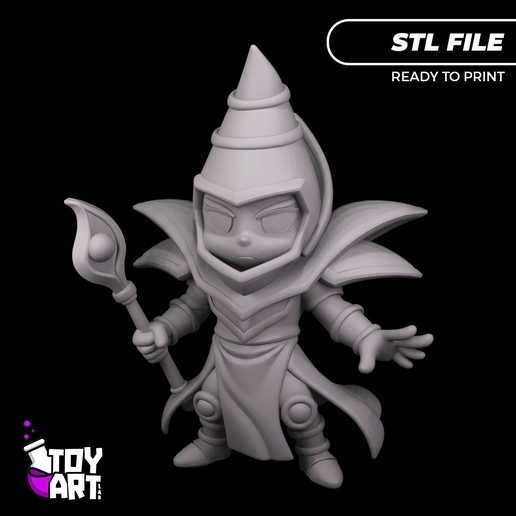 Dark Magician - Yu-Gi-Oh! Chibi STL for 3D Print STL File for 3D  printingCults