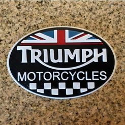 84d7dfb4eef04c38b3681b78dbed8789_preview_featured.jpg Free STL file Triumph Motorcycles Logo Sign・Model to download and 3D print