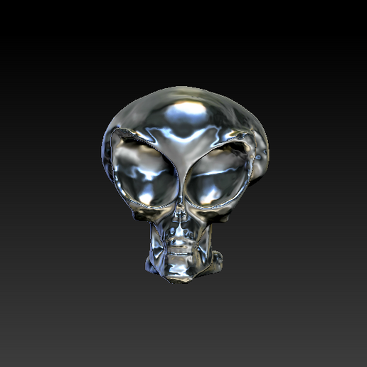 OBJ file Creepy Alien Skull・Model to download and 3D print・Cults