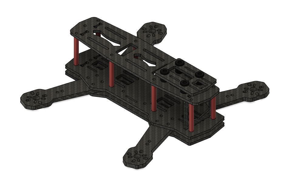 drone v1.JPG STL file QAV 250 FPV Drone・3D printable design to download, hugomaggiulli