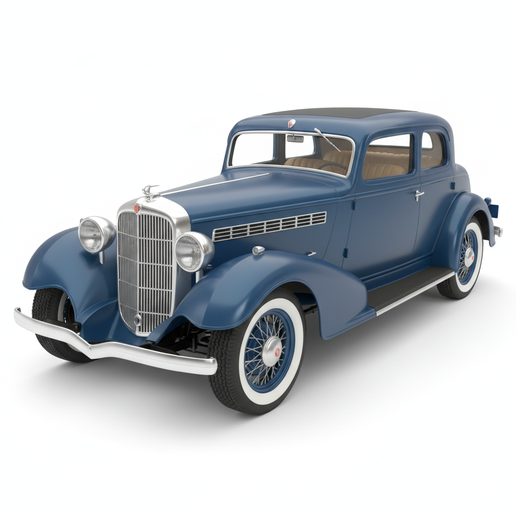 Hudson Super Six low poly car STL, street scene diorama STL, concept car STL, 1:64 car STL, car STL, French rally car STL, car desk decor STL, British classic car STL, engine bay STL, 1930s car STL, car wall art STL, muscle car STL, JDM car STL, car inter