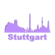Stuttgart_all.stl Wall silhouette - City skyline Set