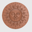 Untitled.png Winking Sun Face Wall Decor, Celestial 3D Printable Decor