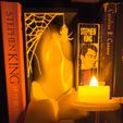 Haunted Bookshelf Ghostly Candle Holder