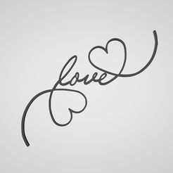 Love.png Fichier STL Wall Love 2D・Design pour imprimante 3D à télécharger
