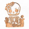 Cute-skeleton-kawaii-1.jpg Floral skeleton kawaii home decor wall art