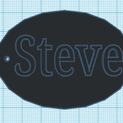 Steve.png Download STL file Key ring name Steve • Design to 3D print, Danielzr
