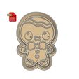 245842537_205431981673835_1105521089375740638_n.jpg Kawaii Gingerbread Man Cookie Cutter and Stamp