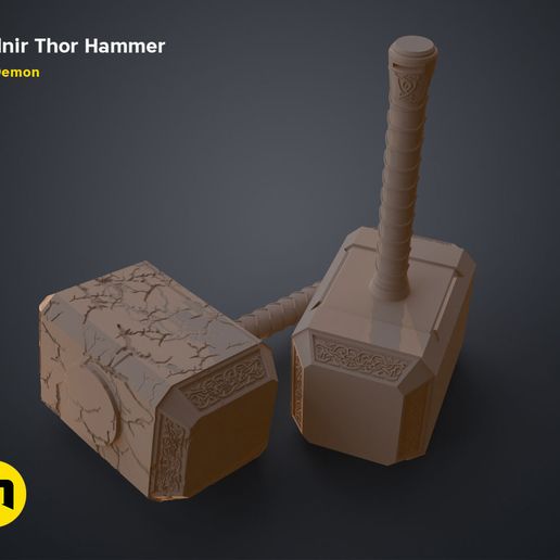 Thor-Mjolnir_NEW-render-scene-basic-8.jpg Fichier 3D Marteau Mjolnir (Amour et Tonnerre)・Design imprimable en 3D à télécharger, 3D-mon