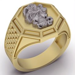 keyshot-jewelry-scene-setup-set-3.10407.jpg Fichier STL Bague serpent tête de mort・Objet imprimable en 3D à télécharger