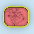70.jpg Fichier STL cortador de galletas sobre con corazones - enveloppe à l'emporte-pièce avec cœurs・Modèle imprimable en 3D à télécharger