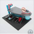 0010.jpg 60's Drive-in diner diorama for Hot Wheels / diecasts 1:64