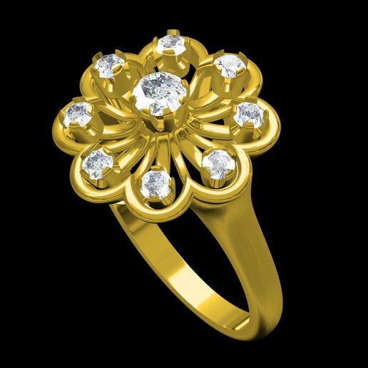12.jpg Unique Round Diamond Cluster Engagement Ring
