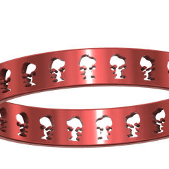 snoopy_bracelet_v3s.png Fichier STL gratuit Bracelet Snoopy・Plan imprimable en 3D à télécharger, Jangie