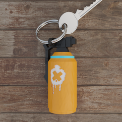 llavero_granada.png Fichier STL raze valorant porte-clés grenade・Modèle à télécharger et à imprimer en 3D