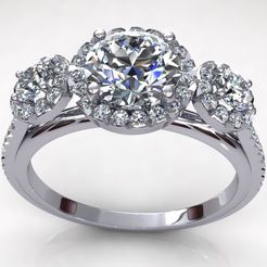 1.jpg STL file Diamond Wedding Ring R67・3D printing model to download