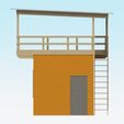 FACEBRICK BUILDING SIDE WITH ROOF.JPG 1:32 scale face-brick building with roof deck