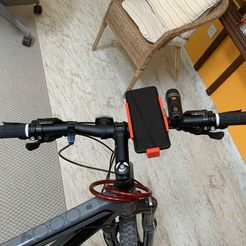 9.jpg Free STL file Bicycle mobile phone holder・3D printer model to download