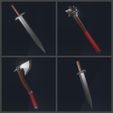 MyCollages.jpg a set of low-poly weapons