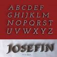 image4.jpg JOSEFIN uppercase 3D letters STL file