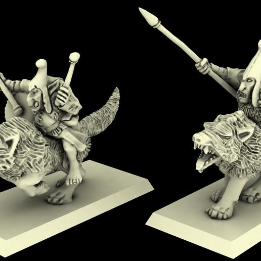 STL file hobgoblins wolf riders 🐺 ・3D print design to download・Cults