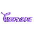Theodore.stl Nome personalizado "Theodore" - Estilo Disney | STL para impressão 3D + DXF para CNC