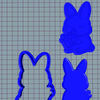 Заяц-с-подарком-10см.png Mold Xmas Rabbit 10CM