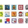 pixel-chainmail-collections.jpg Cota de malla pixelada - Arte pixelado imprimible en 3D