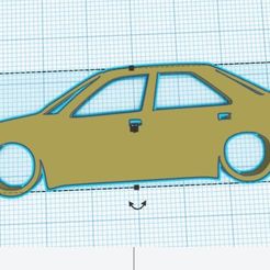 Web-capture_19-9-2023_145214_www.tinkercad.com.jpeg Archivo STL Peugeot 405 Mi16 Berlina Silueta Llavero・Modelo de impresión 3D para descargar