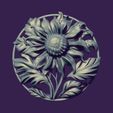 06.jpg STL file SUNFLOWER pendant for casting・3D printer model to download