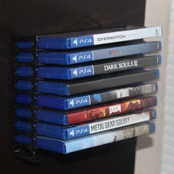 Capture d’écran 2018-02-01 à 10.23.53.png STL-Datei DVD/PS4/BluRay Wall Rack (9 count) kostenlos・3D-druckbare Vorlage zum herunterladen