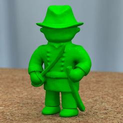 civilWarOfficer_01.jpg Бесплатный STL файл American Civil War officer・Модель 3D-принтера для скачивания