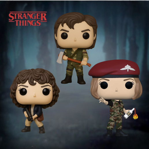 Stranger Things Trio Steve, Nancy & Robin 3D model