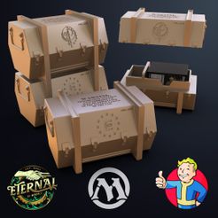 ENCLAVE-BOS-STACKEABLE-CONTAINER-MTG-DECKBOX-FALLOUT-ETERNAL-Render-1.jpg ENCLAVE & BOS STACKEABLE CONTAINER MTG DECKBOX SET - FALLOUT - ETERNAL
