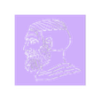 Chad Stencil (1).stl Estêncil Chad Meme