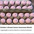 October is Breast Cancer Awareness Month A great gift, or print a few for a charity fundraiser Bobbling Pumpkins