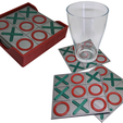 Tic-Tac-Toe-Coasters.png TIC-TAC-TOE coaster (also multicolored for e.g. X1 with AMS)