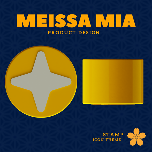 Star Stamp – Digital 3D Print File for Magical DIY & Stationerycore Creations - 3D model önizlemesi