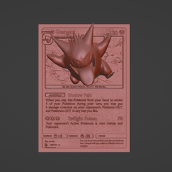 Gengar_01a.png 3D file POKEMON GENGAR 4D CARD CUSTOM・3D printing design to download