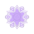 Mandala floral sello.stl Mandala Floral Cutter with Stamp