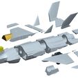 f-35a_lightning_assy_eplod1.jpg Fichier 3D RC 720mm span F-35A Lightning II/ Stealth Joint Strike Fighter LW-PLA (Flyable)・Design pour imprimante 3D à télécharger