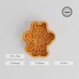 product_5655-01_main.jpg Werewolf Shape Cutter & Stamp Set, Cookie and Fondant Tools, Sizes S/M/L, Halloween Celebration 3D Printing STL Files