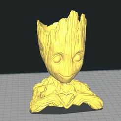 20200731_101358-.jpg Free STL file Baby Groot Heart・3D printing idea to download