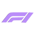 f1_top.stl F1 Keychain - Keychain F1 logo - Multicolor