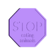 stop_eating_animals_small_magnets.stl 3D-Datei Hört auf, Tiere zu essen kostenlos・3D-Druck-Modell zum herunterladen